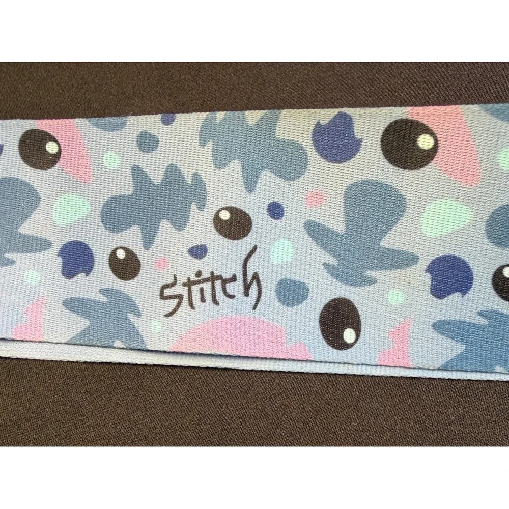 Disney Pin Trading Lanyard Lilo Stitch Fabric Extra Wide Pin Key ID Badge Holder